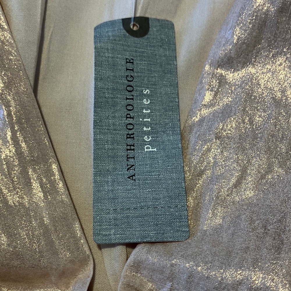 The Tommie Long-Sleeve Shine Smocked Front-Zip Blouse Maeve for Anthropologie - Picture 6 of 12